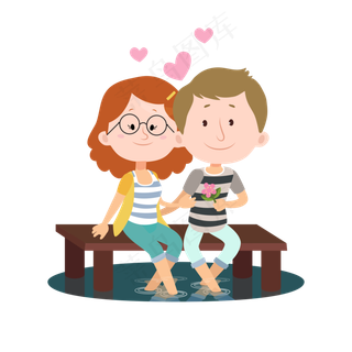 情人节卡通人物矢量