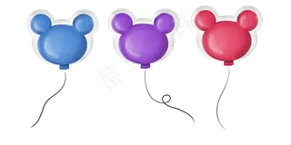 愚人节可爱彩色气球,免抠元素