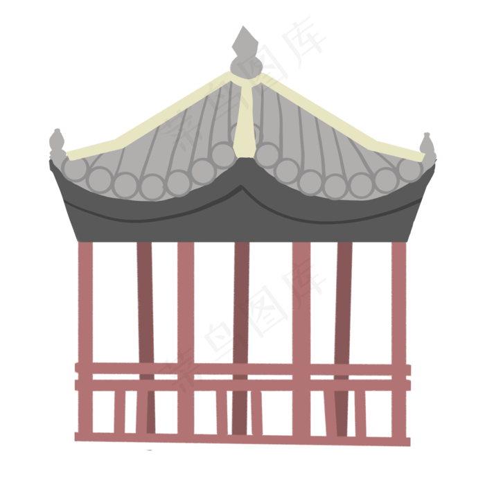 古风凉亭(2000X2000(DPI:300))psd模版下载