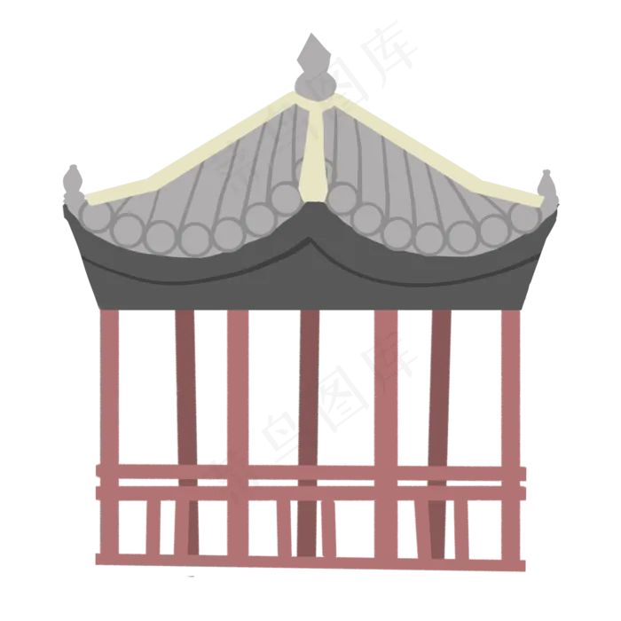 古风凉亭(2000X2000(DPI:300))psd模版下载