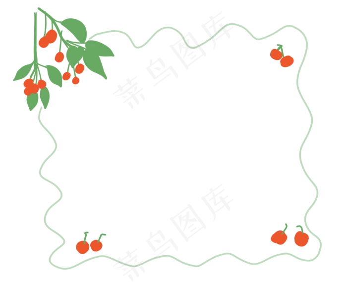 水果植物边框(2500X2048(DPI:300))psd模版下载