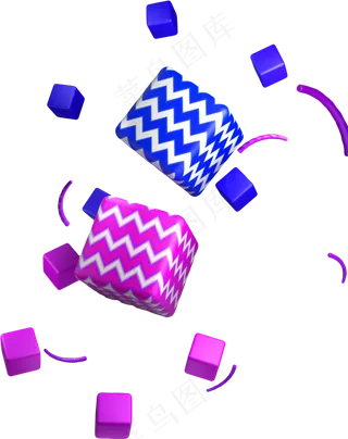 618条纹方块骰子装饰元素c4