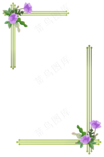 欧式大气花朵边框