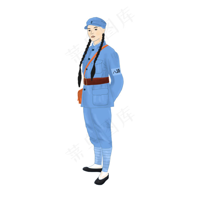 党建建军节八路军PNG(2500X2500(DPI:150))psd模版下载