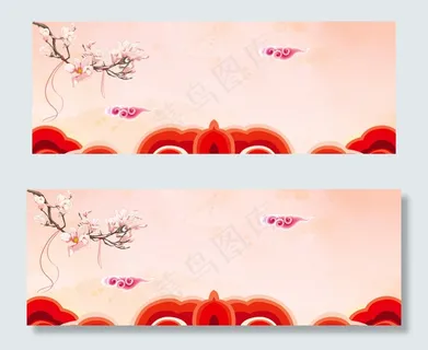 中国风卡通手绘banner