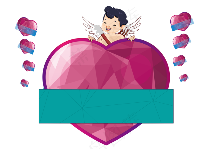 可爱红心小天使优惠券