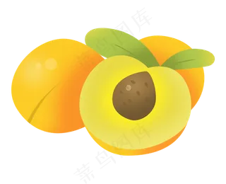 新鲜水果黄色黄桃