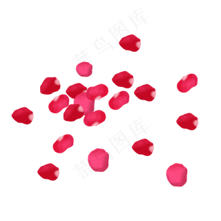 玫瑰花瓣png素材