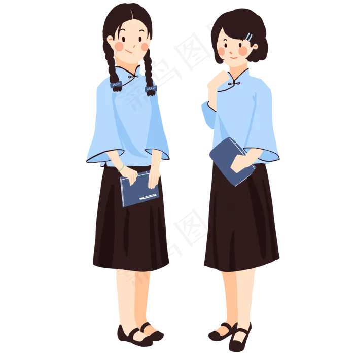 五四青年节民国女学生,免抠元素(2000X2000(DPI:300))psd模版下载