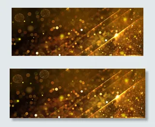 金色质感大气电商年会banner