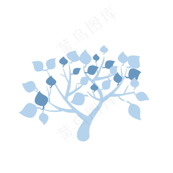 长满叶子的树(2000X2000(DPI:300))psd模版下载