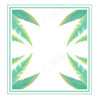 绿色叶子边框