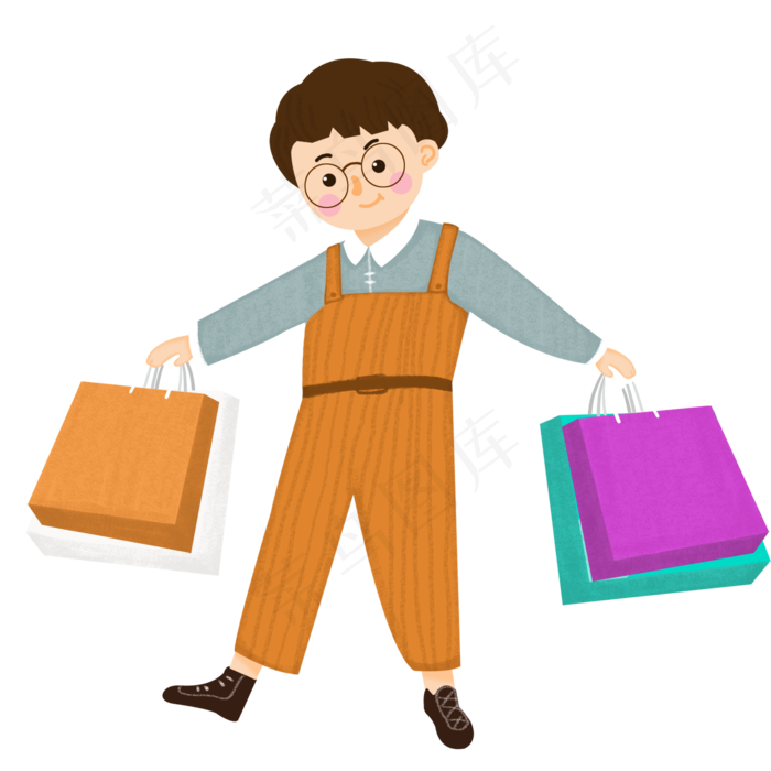 双十一购物人物