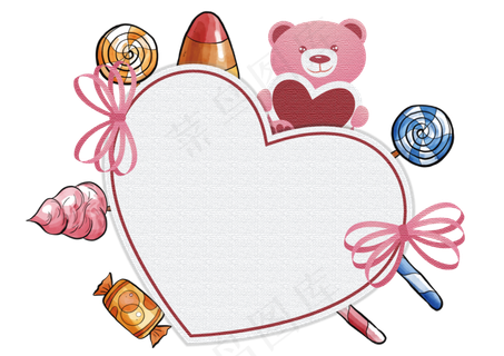 六一水彩爱心糖果优惠券