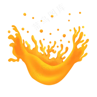 液体果汁飞溅效果仿真免抠png