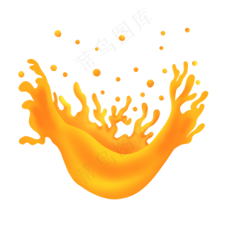 液体果汁飞溅效果仿真免抠png