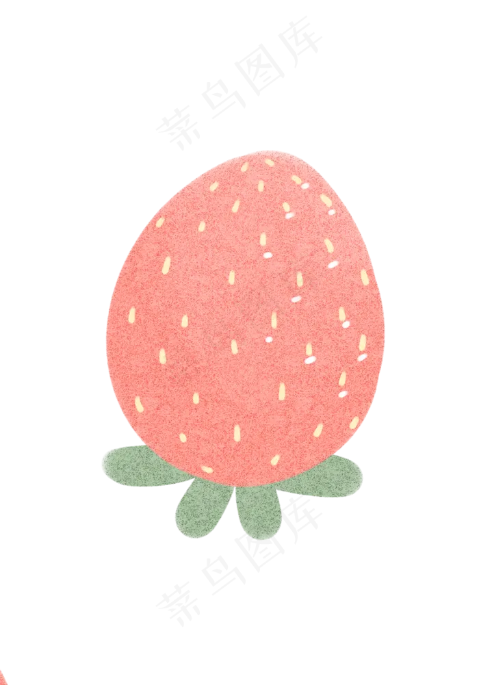 红色卡通手绘水果草莓(797X1140(DPI:300))psd模版下载