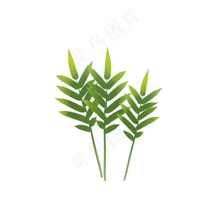 绿色植物叶子透明底免抠