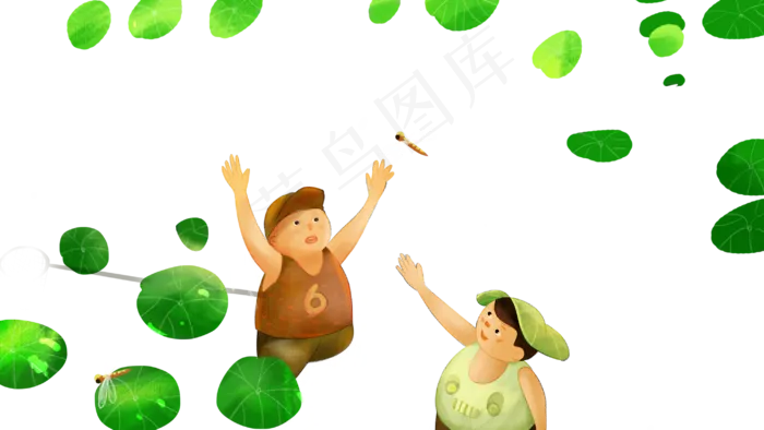 二十四节气立夏捉蜻蜓(2880X1620(DPI:300))psd模版下载