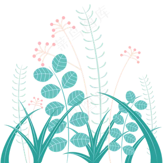 春季叶子花边矢量元素,免抠元素