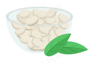 卡通圆圆的黄豆插图
