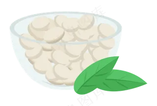 卡通圆圆的黄豆插图