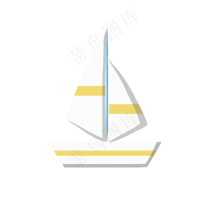白色的帆船(2000X2000(DPI:300))psd模版下载