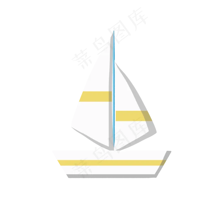 白色的帆船(2000X2000(DPI:300))psd模版下载