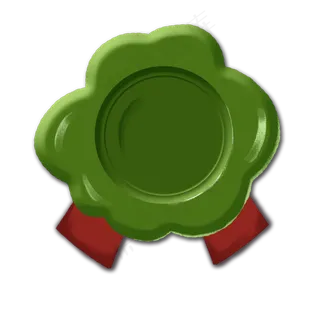 火漆印章绿色装饰