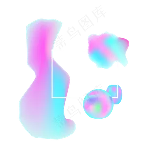 618电商流体渐变主题装饰素材