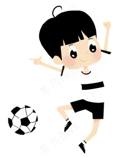 踢足球男孩