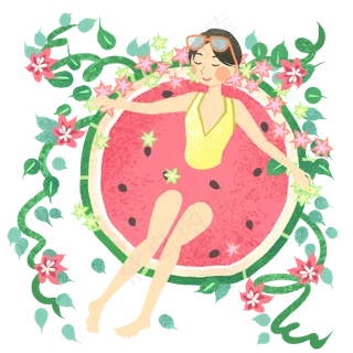 立夏西瓜女孩
