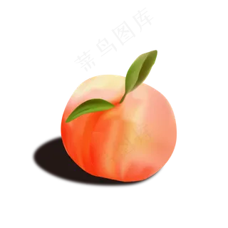 矢量手绘逼真写实蜜桃可商用元素