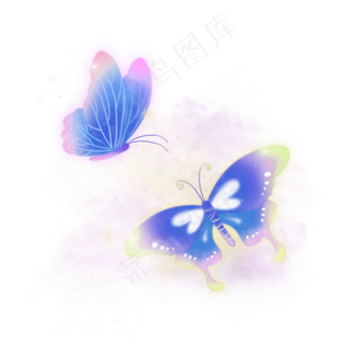 梦幻梦境蝴蝶,免抠元素