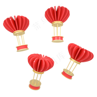 C4D红金色520表白节情人节