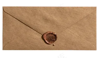 牛皮纸信封封印,免抠元素