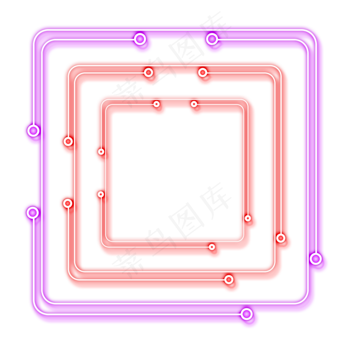 618边框霓虹灯促销图标装饰图案