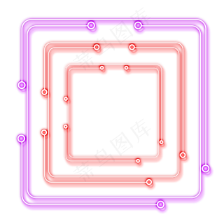 618边框霓虹灯促销图标装饰图案