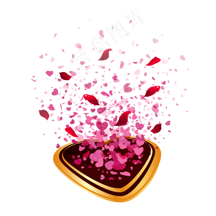 矢量手绘情人节花瓣(4167*4167px 300 dpi )ai矢量模版下载