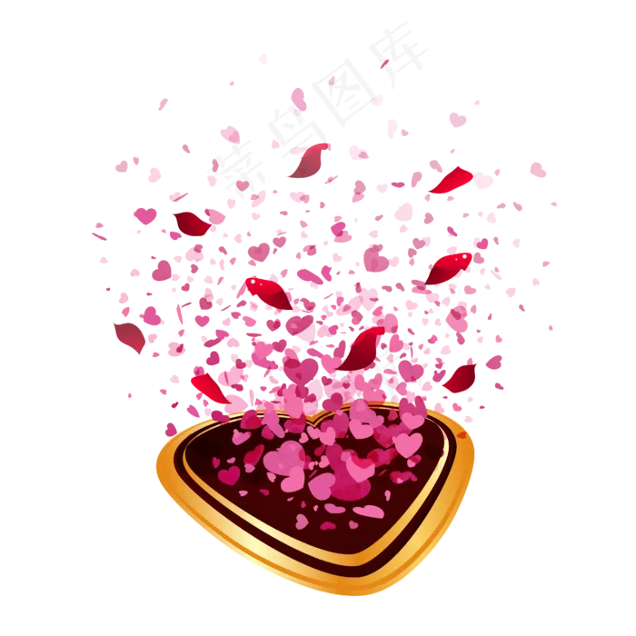矢量手绘情人节花瓣(4167*4167px 300 dpi )ai矢量模版下载