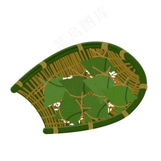 手绘矢量扁平端午粽子