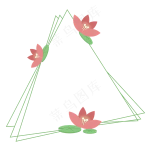 七夕节荷花边框