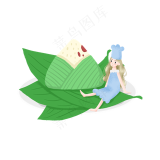 端午节的粽子和女孩