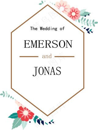 浪漫花藤婚礼请帖