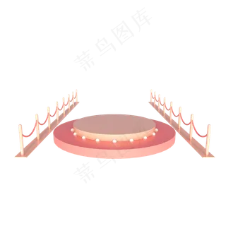 C4D立体活动促销舞台展台装饰,免抠元素