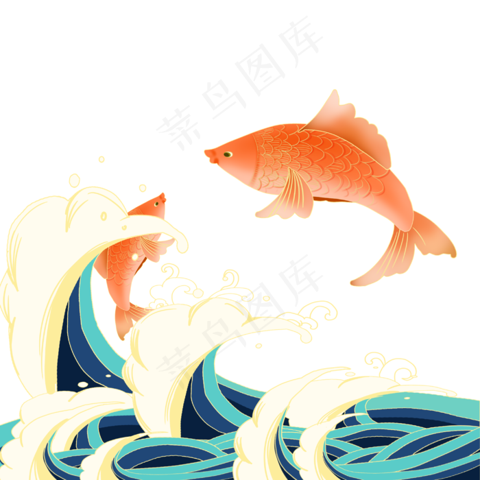 中国风国潮海浪纹(3000X3000(DPI:300))psd模版下载