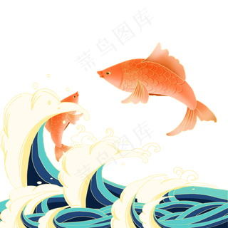 中国风国潮海浪纹