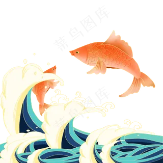 中国风国潮海浪纹