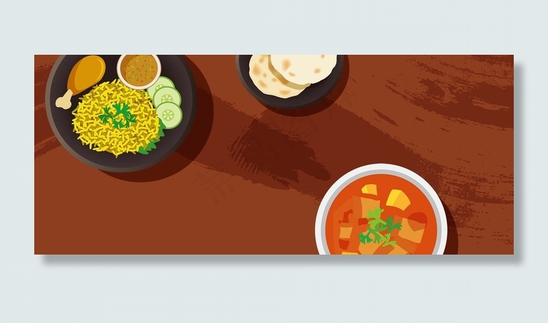 美食节料理简约背景