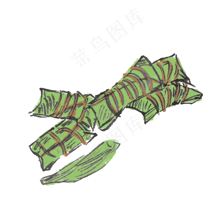 端午节粽子水墨(4000X4000(DPI:300))psd模版下载